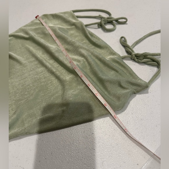 Blue Blush Light Green Draped Camisole - Picture 6 of 7